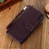 Billetera Larga de Cuero Aceitado Hengsheng para Hombre, Cartera de Mano, Cartera Clásica de Cuero Crazy Horse, Cartera Retro Europea y Americana