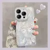 Adequado para Apple 18Promax Fio de Pena Cor Degradê Tela Cheia Borboleta Grande Brilho Capa de Celular iPhone Capa Flexível e Rígida Personalização