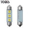 Luz LED de techo para coche Ubisse de doble punta 5050, 3 luces, luz trasera para caja, doble punta, 3 SMD, 36 mm, 39 mm y 41 mm