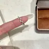 Anel de Ramo e Folha Ajustável para Mulheres Coração Girly Cheio de Diamantes Laço Novo Produto Versátil Simples Personalidade Design de Alto Padrão