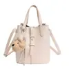 Bolso tipo cubo único para mujer, nuevo modelo 2026, bolso cruzado para otoño e invierno, bolso de mano tipo cesta versátil con estampado de lichi