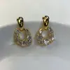 Pendientes Brillantes de Diamante Completo, de Moda, de Gama Alta, Exquisitos y Versátiles, Diseño de Nicho, Elegantes y Artísticos Elegantes