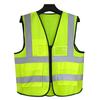 Chaleco Reflectante Seguridad Construcción Chaleco de Construcción Sitio Ingeniería Ropa Fluorescente Noche Malla Transpirable Conjunto para Montar