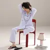 Algodón Puro Conjunto de Pijama para Mujer para Primavera y Otoño, Manga Larga, Nuevo Otoño 2026 Delgado Casual Ropa de Casa, Adecuado para Usar al Aire Libre