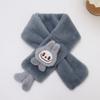 Bufanda Infantil de Peluche de Dibujos Animados Linda Otoño e Invierno Cálida Bufanda Cruzada para el Cuello para Niños y Niñas Protector de Cuello Grueso a Prueba de Frío