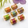 Óleo gota de ouro antigo barril de seis caracteres mantras contas contas contas acessórios combinação de cores de desenho animado acessórios de contas diy feitos à mão