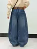 Estilo Novo Outono e Inverno Jeans para Meninas Médias e Grandes Roupas Infantis Crianças Meninas Jeans Banana Solto Plus Velvet Emagrecedor