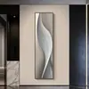 Arte Lineal Abstracto Vestíbulo Pintura Decorativa Minimalismo Italiano Sensación de Alta Gama Escaleras Pasillo Vestíbulo Arte de Pared Vertical