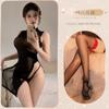 Lingerie sexy cheongsam garota quente pijama sexy cheongsam com fenda alta malha sexy pura vestido transparente grátis mulheres