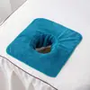Toalla gruesa especializada para cama de masaje de salón de belleza con agujero, funda de almohada y almohadilla facial
