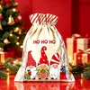 Bolsas de Regalo con Cordón de Halloween y Navidad de Venta Caliente Transfronterizas, Bolsas de Empaque con Cordón Navideño, Decoraciones Navideñas, Bolsas de Aluminio Láser