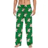 Pantalones de pijama casuales con cordón para hombre y mujer con estampado de dibujos animados para parejas, pantalones caseros personalizables