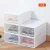 Caixa de Armazenamento de Sapatos Transparente de Plástico PP com Tampa Flip-Top, Caixa de Armazenamento de Sapatos Doméstica Montável, Fábrica de Sapateira à Prova de Poeira e Umidade
