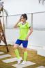 Traje de Futebol Feminino Manga Curta Adulto Jogo Time Uniforme S-2XL