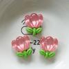 Tulipa de resina DIY acessórios de cabelo feitos à mão atacado lancheira copo d'água material de patch flor transparente norte 13