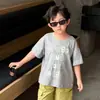 Conjunto de Verano para Niños 2026 Nuevo Estilo Coreano Ropa Urbana Elegante y Fresca para Niños Camiseta de Manga Corta para Niños