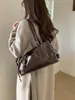 2025 Nueva Bolsa de Hombro Retro para Viajes Diarios para Mujer La Más Fácil de Combinar Gran Capacidad Bolso de Axila de PU Bolso Cruzado Portátil de Moda