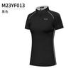 MO EYES camiseta de golfe de manga curta com olho mágico para mulheres, respirável, com furos, gola alta, zíper, roupas esportivas, simples, versátil