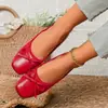 Zapatos Planos de Ballet Cuadrados con Lazo, Estilo Verano Nuevo Transfronterizo para Mujer, Talla Grande, Comercio Exterior, Suela Suave, Zapatos Casuales Versátiles