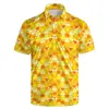Camisa Polo para Hombre Camisa de Golf Divertida Camisa Polo Hawaiana Camisa Polo Divertida de Playa de Verano