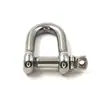 Grillete de Anilla en D de Acero Inoxidable 304/316 Conector de Anilla en D Hebilla de Acero para Cadena Anillo de Conexión Forma de Arco Desmontable Versión Extendida