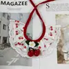 Gola falsa de renda com laço estilo coreano para pet, babador de renda, acessório xadrez para cachorro, babador para gato, cachecol para buldogue francês