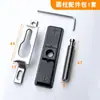 Kit de Accesorios para Puertas Correderas de Aleación de Aluminio para Puertas de Aluminio con Rotura de Puente Térmico, Mosquiteras Correderas Izquierdas y Derechas, Soporte de Gancho de Acero Inoxidable, Pestillo Automático, Columna de Tornillo