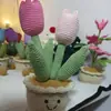 Ramo de Tulipanes de Lana Tejidos a Mano Terminados Transfronterizos Adornos de Regalo de Lana de Sheffield Comercio Exterior al por Mayor