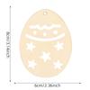 Huevos de Madera de Pascua con Cuerda de Cáñamo Decoración de Fiesta Navideña Colgante Artesanías con Virutas de Madera DIY para Niños Hogar