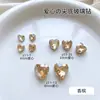 Rhinestones Coloridos em Formato de Coração Grandes e Pequenos para Nail Art, Rhinestones com Base Pontiaguda, Rhinestones Brancos Cristalinos e Cor-de-Rosa, Decorações de Unha Usáveis