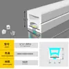 Tira de luz LED de tubo de silicona, de montaje superficial, empotrada, extrusión integrada, moldeable, luz de línea flexible para exteriores, tira de luz impermeable