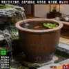 Aquário nenúfar bacia tanque de peixes água corrente cachoeira pote de picles antigo jarra de vinho porta tanque do mar grande