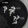 Accesorios para Uñas Acabado Satín Producto Terminado Moño Blanco Perlado Suave Esculpido Corbata de Moño Satín Decoraciones Mixtas 3D para Uñas