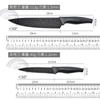 El Juego de Cuchillos Antiadherentes de Acero Inoxidable Negro Más Vendido de Amazon Cuchillo para Frutas Cuchillo para Rebanar Cuchillo de Chef