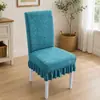 Nova capa de cadeira jacquard de encosto reto capa de cadeira de jantar universal integrada espessa resistente a arranhões de gato resistente ao desgaste capa elástica para banqueta
