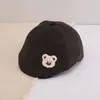 Chapéu infantil para primavera e outono, boné com tema de urso, boné de beisebol versátil estilo coreano para meninos e meninas
