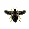 Broche de abeja vintage incrustado con diamantes, broche de aleación con forma de insecto, accesorio de pin decorativo para chaqueta de traje, transfronterizo