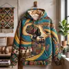 Novo moletom de moda plus size para outono/inverno da Amazon, com estampa digital e design acolchoado