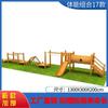 Jardim de infância ao ar livre escalada quadro combinação comunidade crianças de madeira swing ponte de perfuração perfuração buraco escalada saldo líquido brinquedos de treinamento