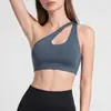 Sujetador deportivo de hombros descubiertos con espalda bonita, camiseta de tirantes de yoga de alta intensidad con absorción de impactos y almohadillas en el pecho incorporadas, sujetador deportivo fino para mujer