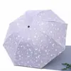 Sombrilla Soleada Envío Gratis Goma Negra Parasol Exterior Protección Solar Protección UV Sombrilla Soleada Paraguas Plegable Personalizado