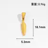 Colgante Retro DIY Transfronterizo Europeo y Americano Acero Inoxidable Chapado en Oro de 24K Flor Corazón Calado Geométrico Joyería Accesorios para Collar