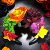Nova Tiara Exagerada de Rosa Brilhante para Halloween Tiara de Caveira do Dia dos Mortos Mexicano Acessórios para Festa Festival