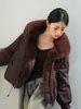Nuevo Modelo 2026: Parka Gruesa, Corta y de Moda, Holgada, con Cuello de Piel Sintética de Zorro, Chaqueta Versátil para el Trabajo