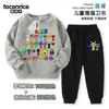 Conjunto de moletom e calça Rhythm Box roupas infantis caixa de música sprunki para meninos e meninas outono e inverno camiseta da moda