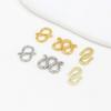 Chapado en Cobre Oro Real de 18K Hebilla de Melón Hebilla S Hebilla W Hebilla M Accesorios para Collar DIY Hebilla de Conexión para Cadena de Mano y Pie Hebilla de Cobre B59