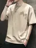 Nueva camiseta de manga corta para hombre, estilo coreano de verano, moderna, sencilla, de media manga, estilo Hong Kong, holgada, informal, de marca.