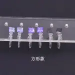 批发韩式透明树脂耳夹 粘钻带吊无耳洞无痛U形耳夹 DIY耳环配饰