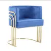 Sillón individual, acero inoxidable color dorado de lujo ligero, moderno minimalista para sala de estar, recepción de ocio y silla de reunión