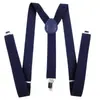 Suspensórios Azul Britânico para Homens e Mulheres, Suspensórios Versáteis de 2,5cm, Suspensórios em Y, Suspensórios Elásticos, Casual